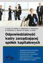 Okładka książki Odpowiedzialność kadry zarządzającej