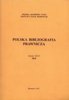 Opakowanie Polska Bibliografia Prawnicza Zeszyt XLVI 2010