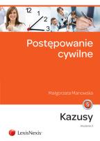 Okładka książki Postępowanie cywilne Kazusy