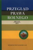 Okładka książki Przegląd prawa rolnego 2(13)/2013
