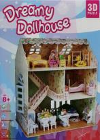 Okładka książki Puzzle 3D Dreamy Dollhouse Domek dla lalek