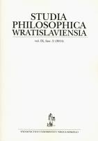 Opakowanie Studia philosophica wratislaviensia 2/2014