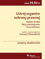 Okładka książki Ustrój organów ochrony prawnej