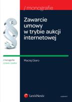 Okładka książki Zawarcie umowy w trybie aukcji internetowej