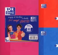 Opakowanie Zeszyt A5 Oxford w kratkę 60 kartek 2+1 gratis mix