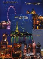 Opakowanie Zeszyt A5 Top-2000 w kratkę 96 kartek Miasta mix