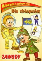 Okładka książki Malowanki z nalepkami - Dla chłopców: zawody