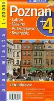Okładka książki Poznań plus 4 plan miasta
