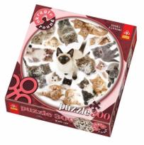 Okładka książki Puzzle 300 okrągłe Kotki TREFL