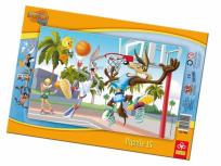 Okładka książki Puzzle ramkowe 15 Królik Bugs Mecz koszyk. TREFL