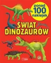 Okładka książki Świat dinozaurów ponad 100 naklejek