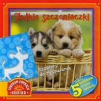 Okładka książki Szablony do rysowania Słodkie szczeniaczki