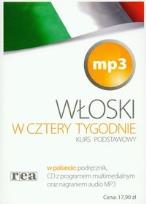 Okładka książki W 4 tygodnie  włoski biały mp3 REA