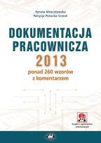 Okładka książki Dokumentacja pracownicza 2013