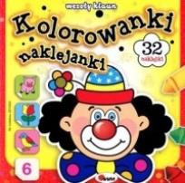 Okładka książki Kolorowanki, naklejanki. Wesoły klaun