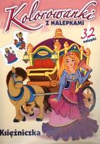 Okładka książki Kolorowanki z nalepkami. Księżniczka