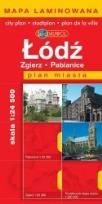 Okładka książki Łódź. Zgierz. Pabianice. Plan miasta w skali 1:24 500 laminowany