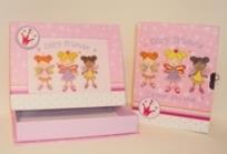 Okładka książki Notes w pudełku z ramką na zdjęcia. Fairy friends