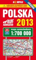 Okładka książki Polska mapa samochodowa 1:700 000