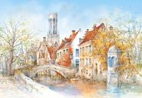 Okładka książki Puzzle 1000 Bruges, Groenerei - Francja CASTOR