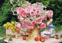 Okładka książki Puzzle 1000 Bukiet kwiatów CASTOR