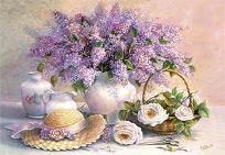 Okładka książki Puzzle 1000 Kwiaty i kapelusz CASTOR