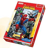 Okładka książki Puzzle 1000 Spiderman Pościg w Nowym Jorku TREFL
