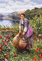 Okładka książki Puzzle 1500 Zbieranie kwiatów  CASTOR