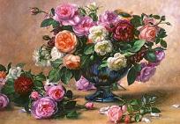 Okładka książki Puzzle 2000 Bukiet kwiatów w wazonie CASTOR