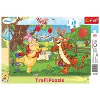 Okładka książki Puzzle ramkowe 15 Kubuś i Przyj. Urodziny TREFL