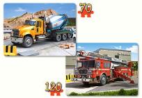 Okładka książki Puzzle x 2 - Betoniarka i Straż pożarna CASTOR