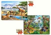 Okładka książki Puzzle x 2 - Sawanna i dżungla CASTOR