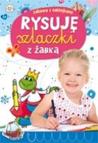 Okładka książki Rysuję szlaczki z żabką. Zabawa z naklejkami.