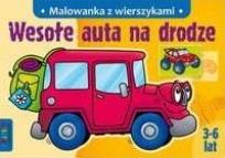 Okładka książki Wesołe auta na drodze - malowanka z wier LITERKA