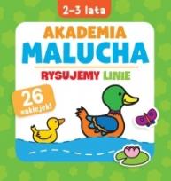 Okładka książki Akademia malucha. Rysujemy linie 26 naklejek