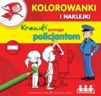 Okładka książki Kolorowanki i naklejki. Krewki pomaga policjantom