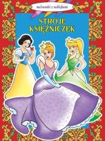 Okładka książki Malowanki z naklejkami. Stroje księżniczek