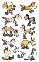 Okładka książki Naklejki papierowe - Koniki