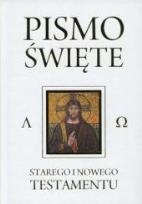 Okładka książki Pismo Święte ST i NT białe z paginatorami