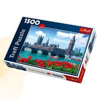 Okładka książki Puzzle 1500 Parlament Londyn, Anglia TREFL
