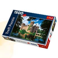 Okładka książki Puzzle 1500 Zamek Moyland, Niemcy TREFL