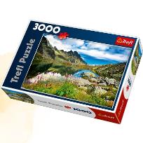 Okładka książki Puzzle 3000 Jezioro w górach TREFL