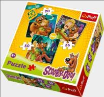 Okładka książki Puzzle 3w1 Scooby-Doo Uwaga! Duchy! TREFL