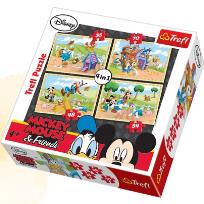 Okładka książki Puzzle 4w1 Na farmie TREFL