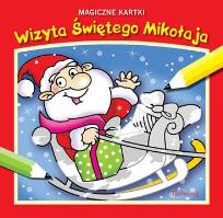 Okładka książki Magiczne kartki - Wizyta Świętego Mikołaja