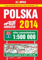 Okładka książki Polska Atlas Samochodowy 1:500 000, Wyd. 2014