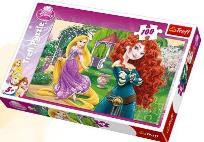 Okładka książki Puzzle 100 Zadziorne księżniczki TREFL