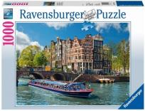 Okładka książki Puzzle 1000 Kanał wodny Amsterdam