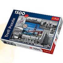 Okładka książki Puzzle 1500 San Francisco kolaż TREFL
