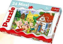 Okładka książki Puzzle 24 maxi Trzy małe Świnki w.2013 TREFL